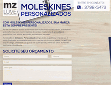 Tablet Screenshot of moleskinespersonalizados.com